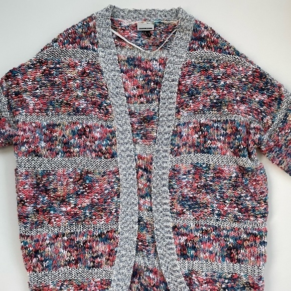 Anthropologie Noisy May Rainbow Multicolor Knitted Cardigan Size Small - Picture 5 of 10